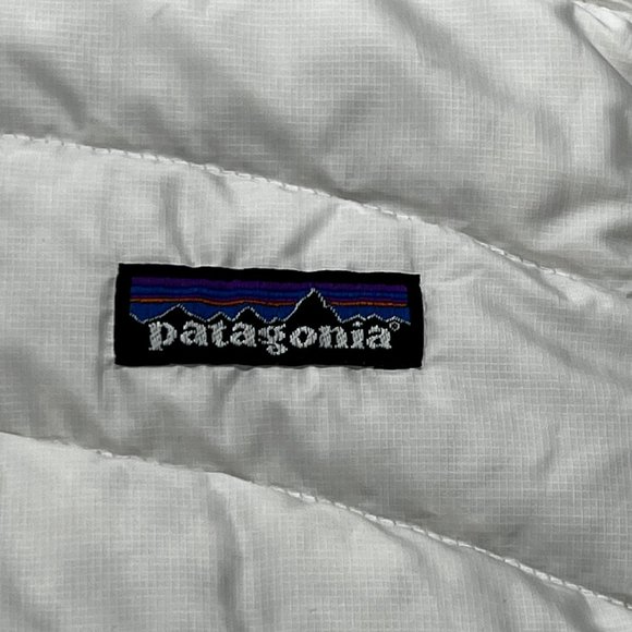 Patagonia Down Sweater Vest Womens Small White Zip 84627 Company Logo - Picture 4 of 11